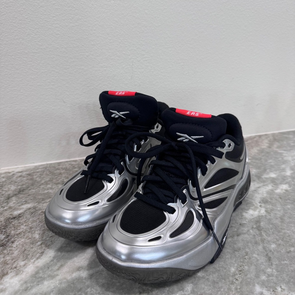 Reebok ERS Energy Return System Metallic Silver Black Red Sneakers 100020019 4.5